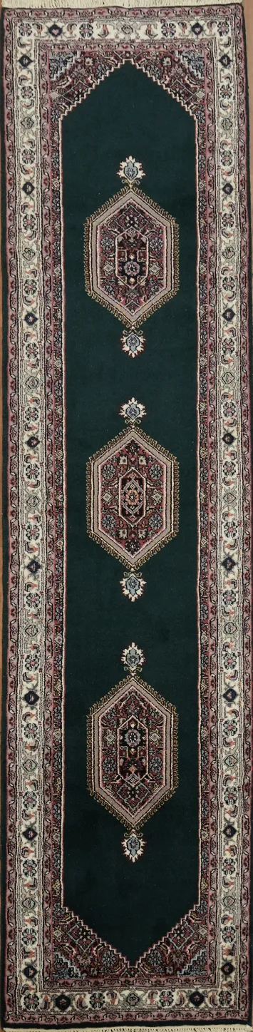 Elegant Green Runner Bidjar Oriental Runner Rug 2x10