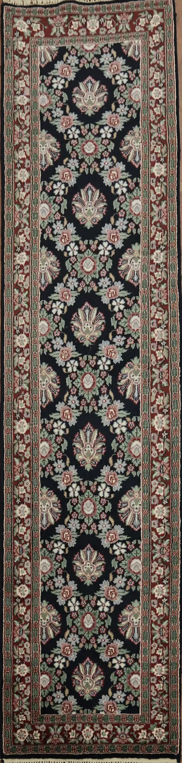 Elegant Floral Hallway Traditional Kashan Oriental Runner Rug 2x10