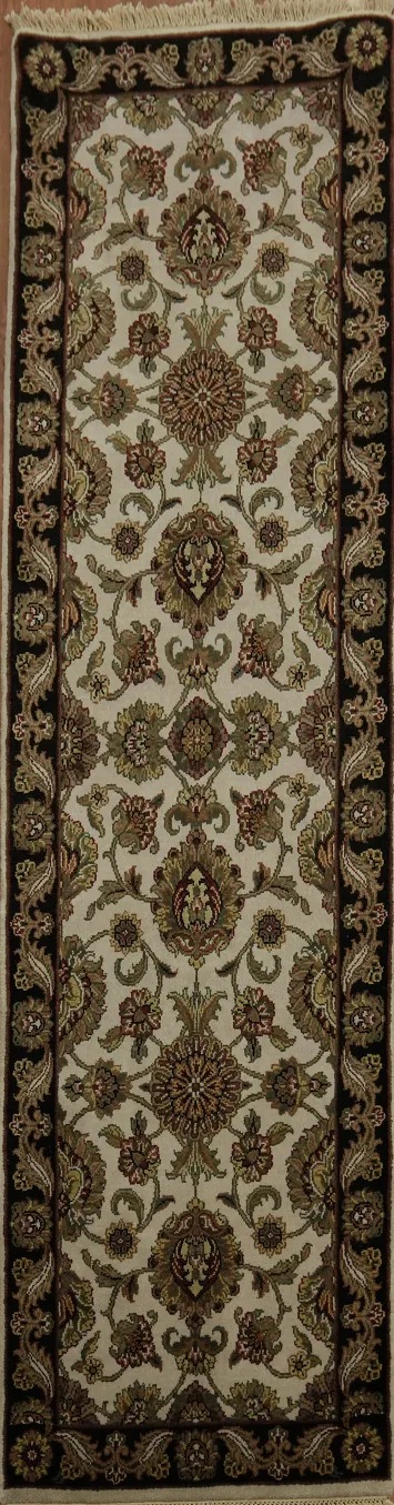 Luxurious Floral Traditional Oriental Agra Runner Rug 3x10
