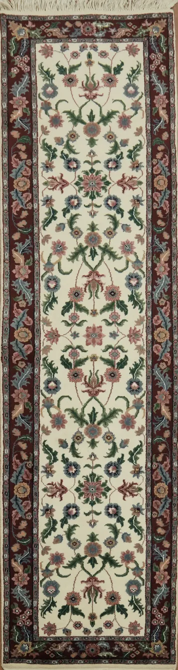 Classic Floral Traditional Oriental Kashan Runner Rug 3x10