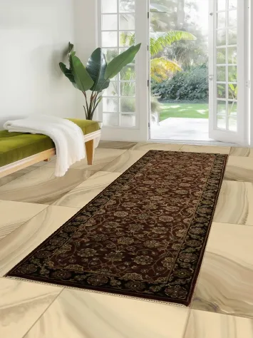 Luxurious Red Traditional Oriental Agra Runner Rug 3x10