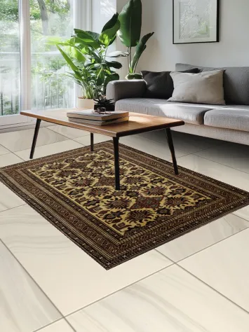 Elegant Geometric Kazak Oriental Area Rug 5x6