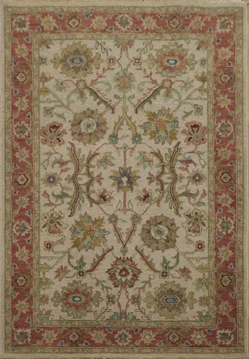 Elegant Traditional Sarouk Oriental Area Rug 4x6