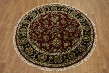 Luxury Traditional Oriental Round Agra Area Rug 4x4