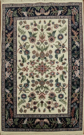 Elegant Floral Traditional Oriental Kashan Area Rug 4x6