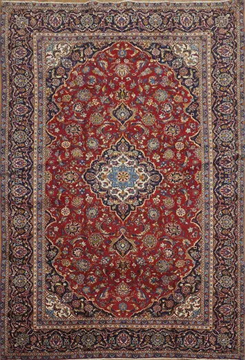 Traditional Kashan Persian Area Rug 9x13