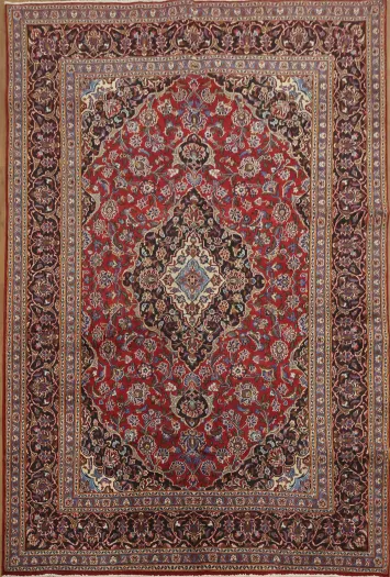 Intricate Medallion Mashad Persian Floral Area Rug 6x10