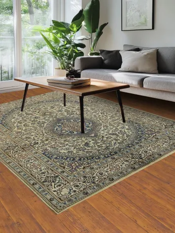 Luxurious Vintage Nain Persian Area Rug 7x9