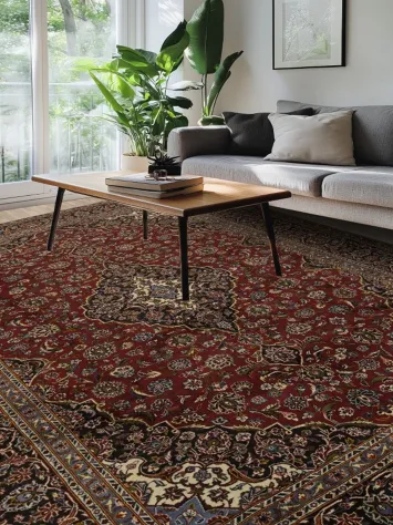 Classic Oriental Kashan Persian Area Rug 9x12