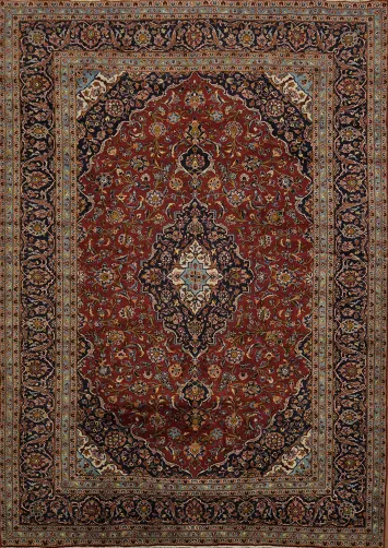 Luxurious Red Kashan Persian Area Rug 8x11