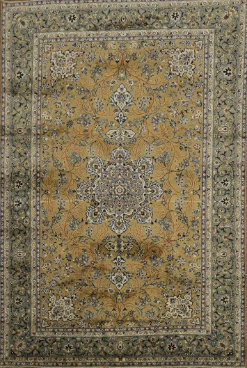 Luxurious Vintage Kashan Persian Large Rug 10x14