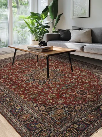 Luxurious Red Mashad Persian Area Rug 8x11