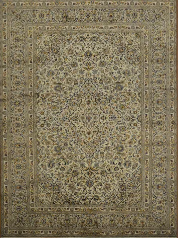 Intricate Floral Pattern Kashan Persian Area Rug 10x13