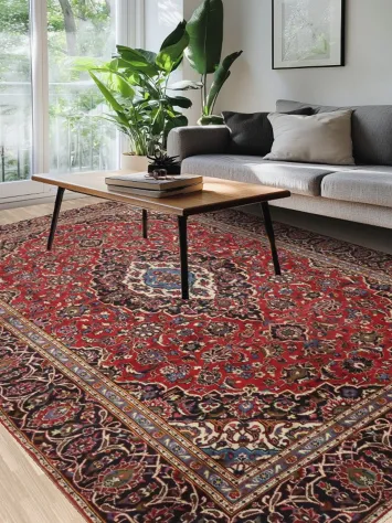 Rich Traditional Kashan Persian Area Rug 8x11