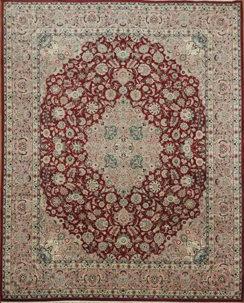 Elegant Red Traditional Tabriz Oriental Area Rug 8x10