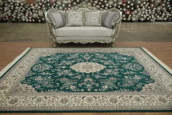 Exquisite Emerald Floral Traditional Kashan Oriental Area Rug 8x10