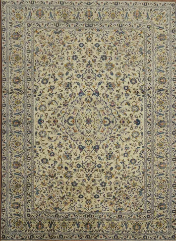 Elegant Persian Floral Kashan Persian Area Rug 9x13