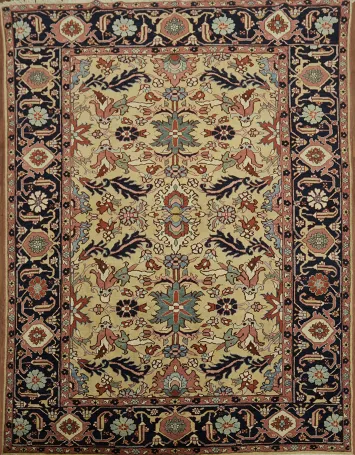 Vegetable-Dye Traditional Heriz-Serapi Persian Area Rug 7x9