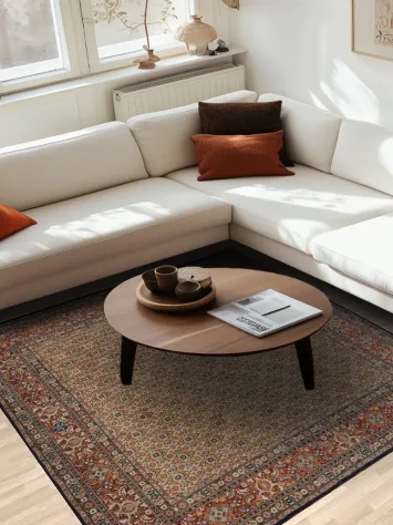 Elegant Living Room Vegetable Dye Tabriz Persian Area Rug 7x7