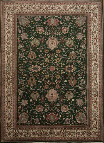 Elegant Green Traditional Ziegler Oriental Area Rug 10x14