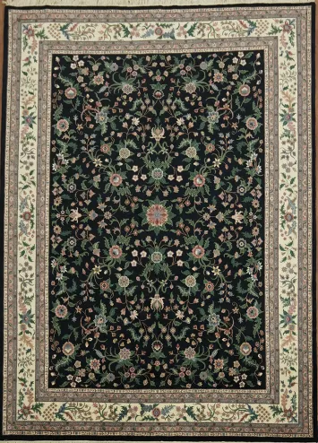 Intricate Floral Elegance: Traditional Kashan Oriental Area Rug 10x14