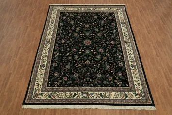 Intricate Floral Elegance: Traditional Kashan Oriental Area Rug 10x14