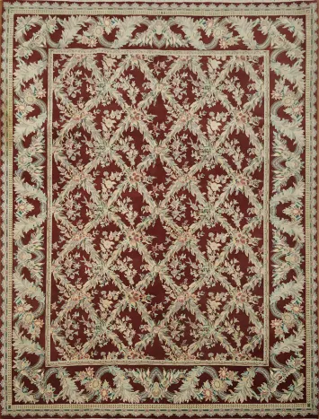 Vegetables Dye Floral Aubusson Chinese Area Rug 9x12