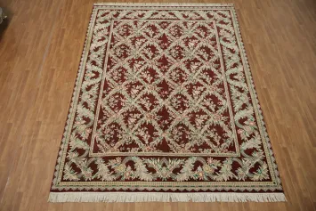 Vegetables Dye Floral Aubusson Chinese Area Rug 9x12