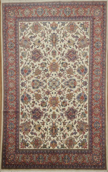 Elegant Traditional Floral Tabriz Persian Area Rug 7x11