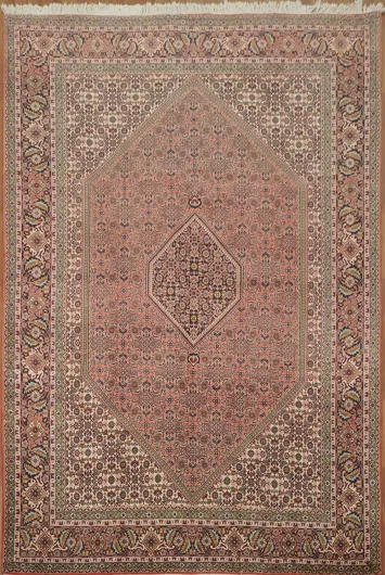 Handcrafted Vintage Style Rug with Central Medallion Motif