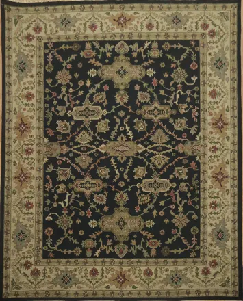Intricate Design Sumak Rug with Rich Dark Tones and Colors 8x10