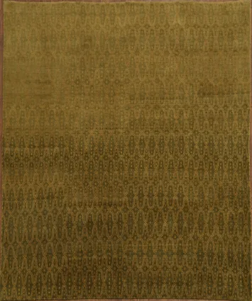 Tasteful Olive Handmade Nepalese Rug to Elevate Any Room's Style 8x10