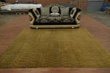 Tasteful Olive Handmade Nepalese Rug to Elevate Any Room's Style 8x10