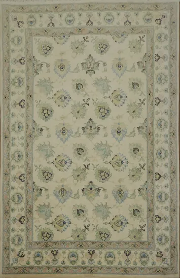Sophisticated Transitional Tabriz Persian Area Rug 6x10