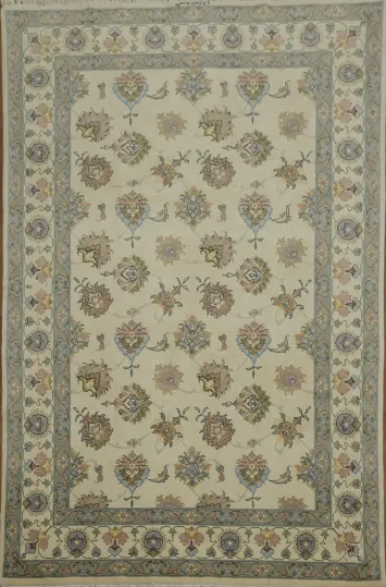 Elegant Floral Tabriz Persian Area Rug 7x10