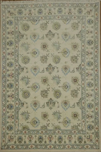 Elegant Floral Tabriz Persian Area Rug 6x9