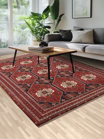Elegant Geometric Balouch Oriental Area Rug 7x10