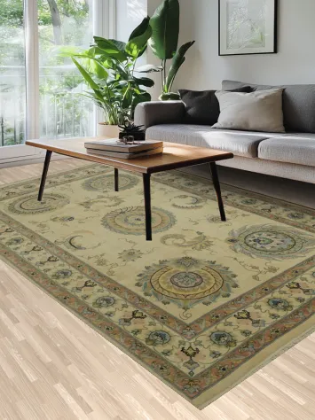 Sophisticated Floral Motif Traditional Tabriz Persian Area Rug 6x10