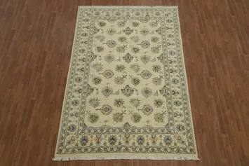 Intricate Floral Traditional Tabriz Persian Area Rug 6x10