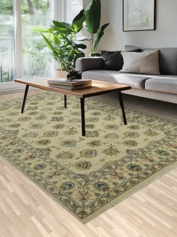 Intricate Floral Traditional Tabriz Persian Area Rug 6x10