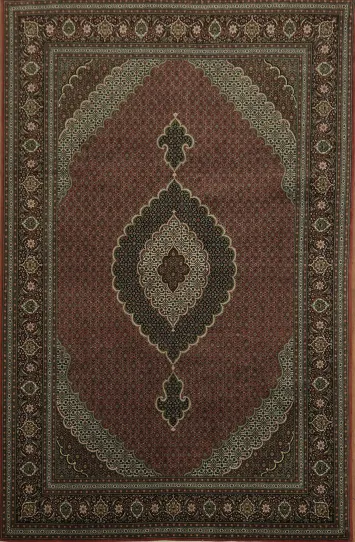 Elegant Visual Focal Point Tabriz Mahi Persian Area Rug 7x10