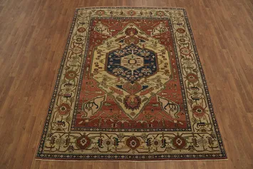 Luxury Vegetable Dye Heriz Serapi Persian Area Rug 6x8