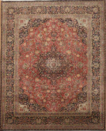 Elegant Heritage Traditional Kashan Persian Area Rug 9x11