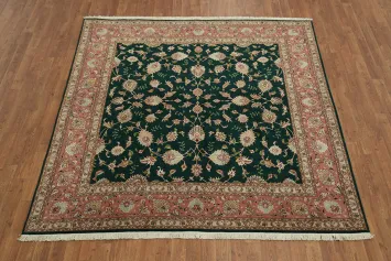 Luxurious Square Fine Tabriz Persian Area Rug 7x7
