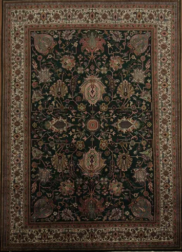 Traditional Floral Motif Traditional Oriental Heriz Area Rug 9x12