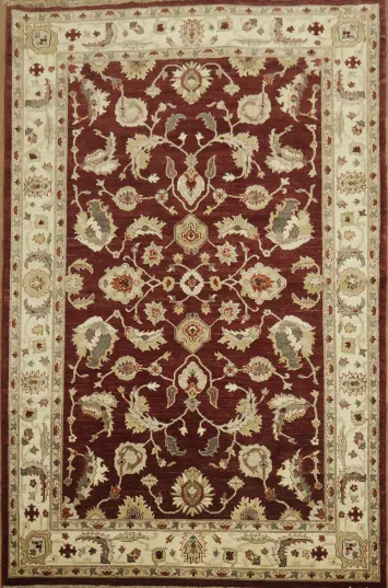 Luxurious Floral Traditional Oriental Peshawar Area Rug 6x9