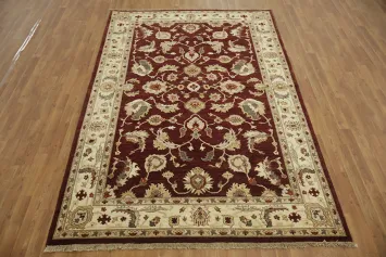 Luxurious Floral Traditional Oriental Peshawar Area Rug 6x9