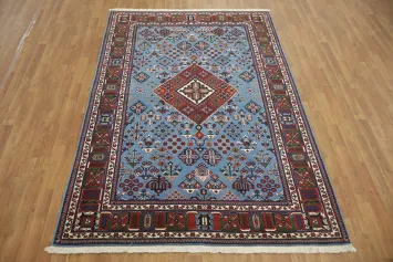 Traditional Vegetable-Dye Joshaghan Persian Area Rug 6x8