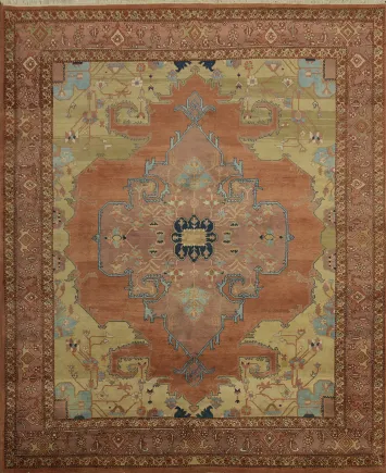 Masterpiece Vegetables Dye  Heriz Persian Area Rug 8x10