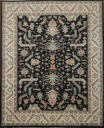 Elegant Opulence: Heriz Oriental Area Rug 8x10